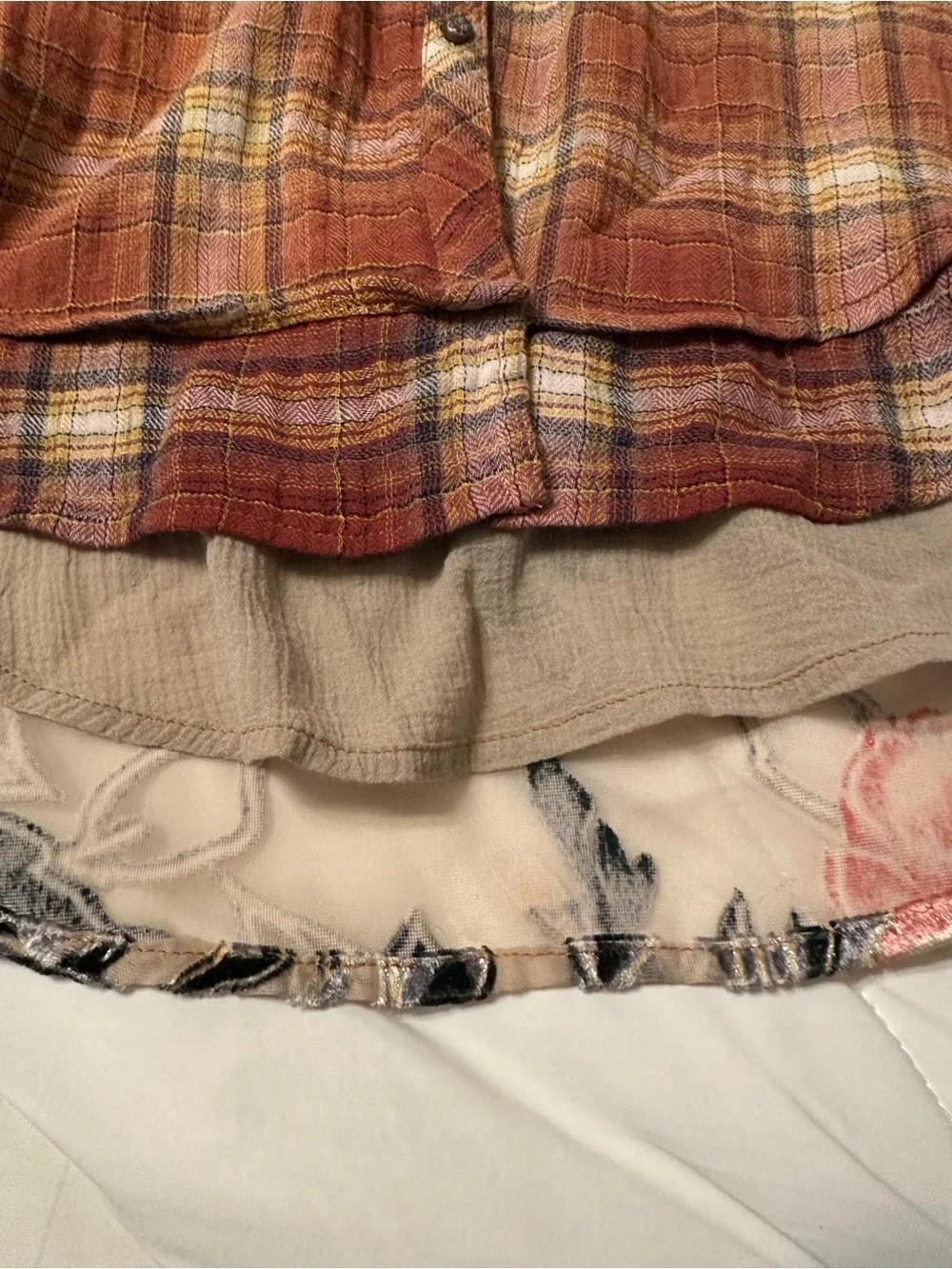 Aratta Mixed Media Button Up Plaid Shirt - NWT - Size M (estimated) - Picture 6 of 10